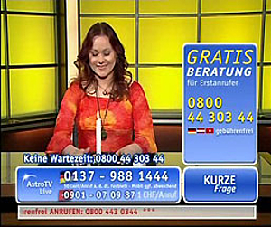Medium und Hellseherin Nadja Berger ist bereits seit 2008 live bei Astro TV