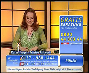 Hellseherin und Runenmeisterin Nadja Berger in der Astro TV Live Beratung